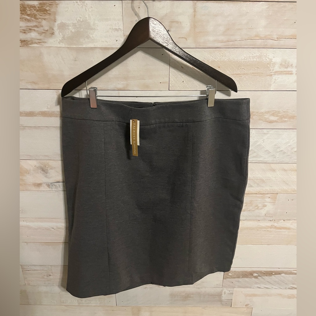 Nwt Talbots Grey Ponte Skirt Size 20wp